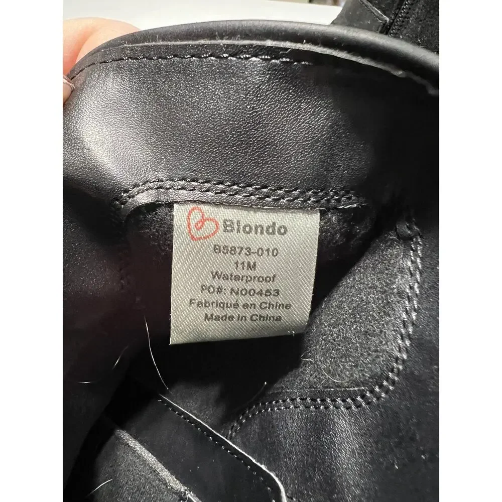 Blondo Tula Water Resistant Suede Moto Buckle Boots 11